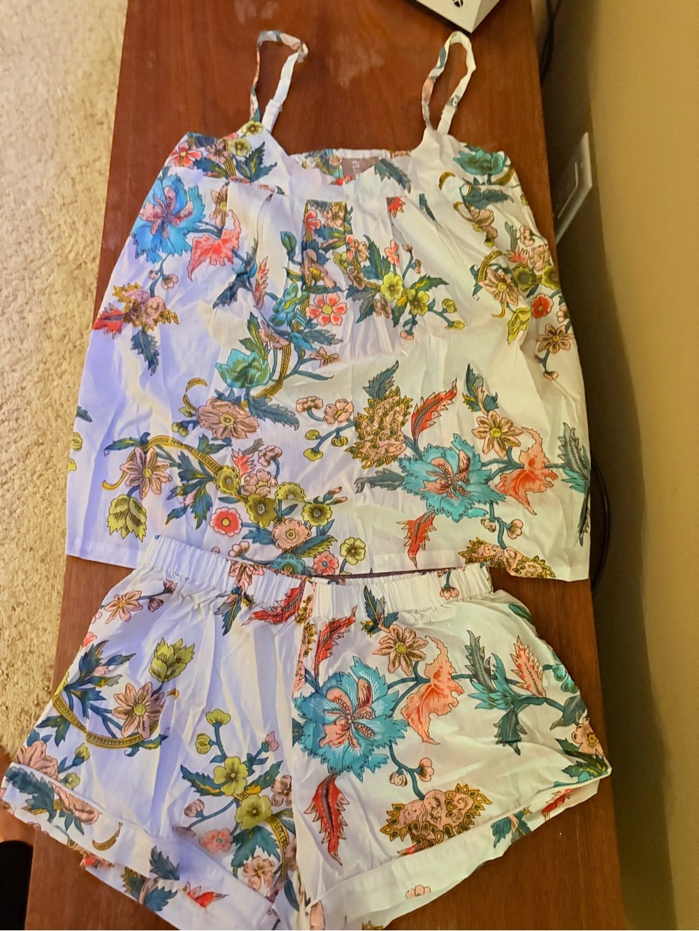 Plum Pretty Sugar Shorts Pajama Set Cami Paisley Floral Size Small